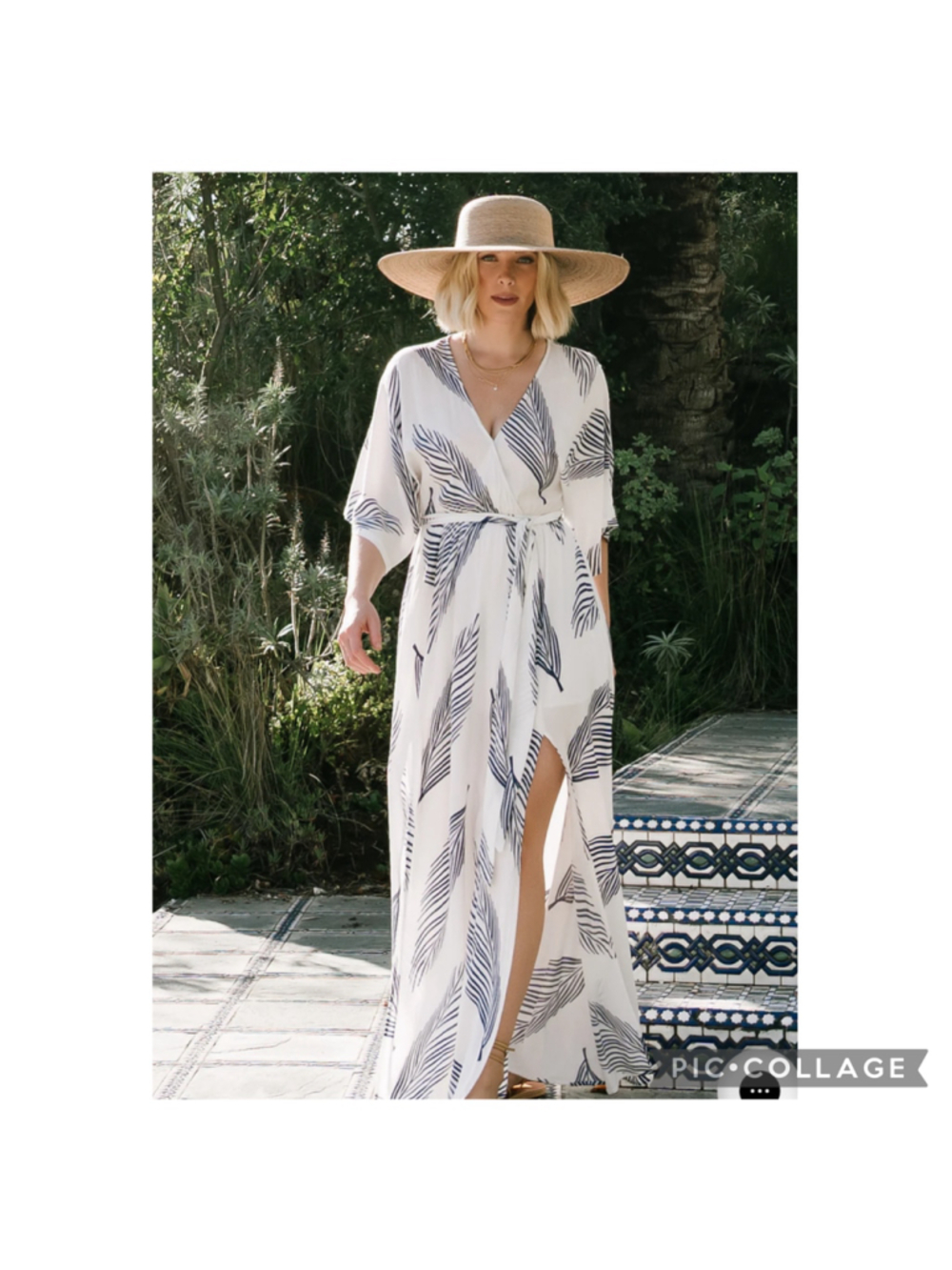 VGUC Baltic Born Corinth Maxi Dress in Navy Print | Sz XL